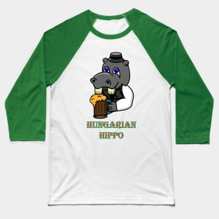 Hungarian Hippo Baseball T-Shirt